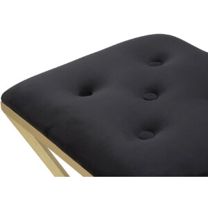 Mauro Ferretti Piramid sgabello da bar 40x40x75 cm nero oro