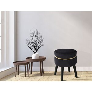 Mauro Ferretti sgabello Paris Ø 35x40,5 cm oro nero