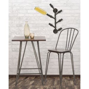 Mauro Ferretti portabottiglie da parete Manhattan 6 posti 27x15x55 cm rame nero