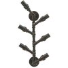 Mauro Ferretti portabottiglie da parete Manhattan 6 posti 27x15x55 cm rame nero