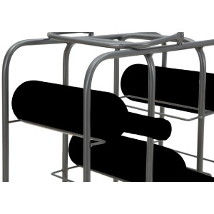 Mauro Ferretti portabottiglie quadrato 9 posti 40x23x47,5 cm grigio scuro