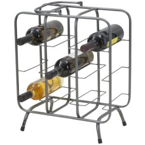 Mauro Ferretti portabottiglie quadrato 9 posti 40x23x47,5 cm grigio scuro