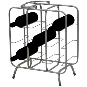 Mauro Ferretti portabottiglie quadrato 9 posti 40x23x47,5 cm grigio scuro