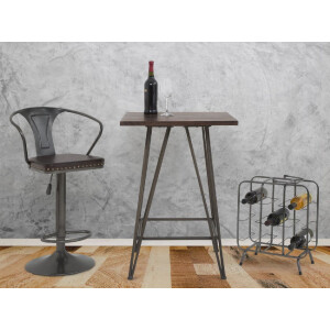 Mauro Ferretti portabottiglie quadrato 9 posti 40x23x47,5 cm grigio scuro