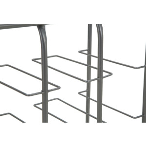 Mauro Ferretti portabottiglie quadrato 9 posti 40x23x47,5 cm grigio scuro
