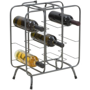 Mauro Ferretti portabottiglie quadrato 9 posti 40x23x47,5 cm grigio scuro