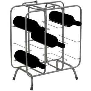 Mauro Ferretti portabottiglie quadrato 9 posti 40x23x47,5 cm grigio scuro