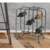 Mauro Ferretti portabottiglie quadrato 9 posti 40x23x47,5 cm grigio scuro