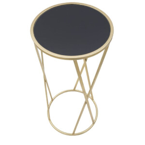 Mauro Ferretti tavolo telefonico singolo Ø 35x75 cm oro nero