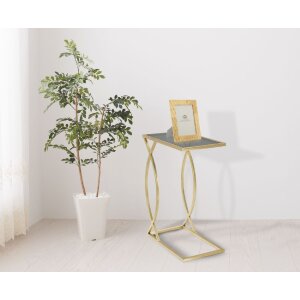 Tavolo da divano Mauro Ferretti 45,5x25,5x60 cm nero oro