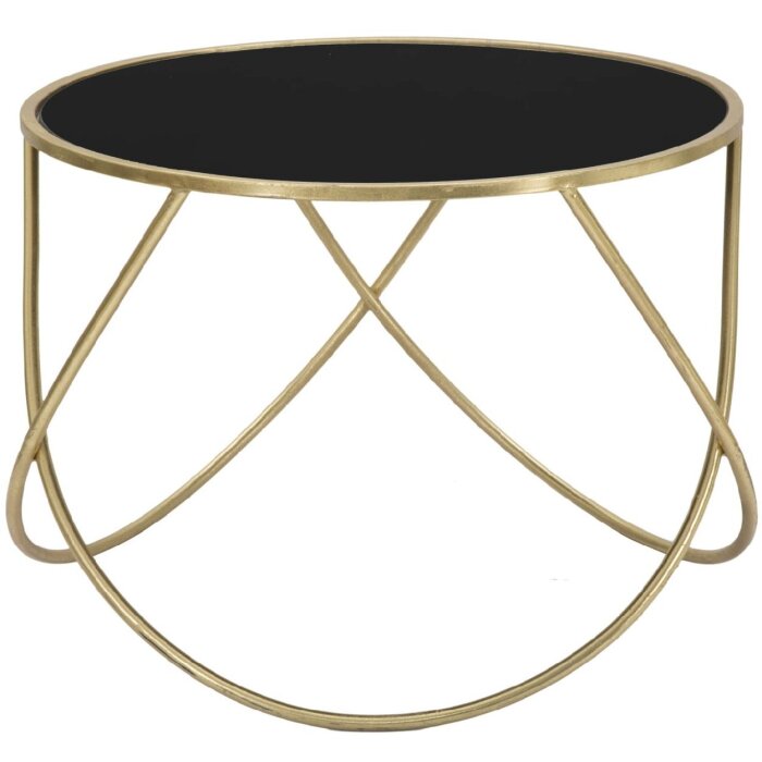 Mauro Ferretti tavolino Ring Ø 60x45 cm oro nero