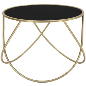 Mauro Ferretti tavolino Ring Ø 60x45 cm oro nero