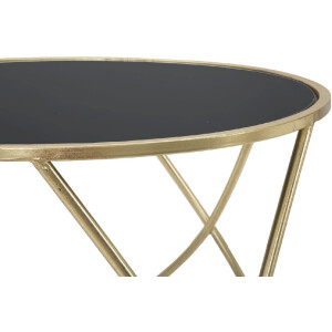 Mauro Ferretti tavolino Ring Ø 60x45 cm oro nero