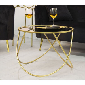 Mauro Ferretti tavolino Ring Ø 60x45 cm oro nero