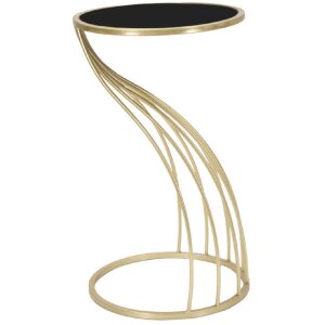 Mauro Ferretti Tavolino a filo Ø 35x60 cm nero oro