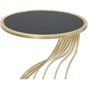 Mauro Ferretti Tavolino a filo Ø 35x60 cm nero oro
