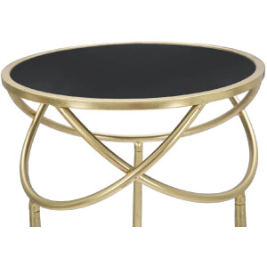 Mauro Ferretti tavolino Ring Ø 40x80 cm oro nero