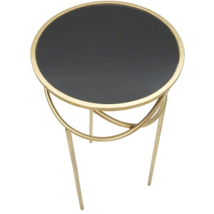 Mauro Ferretti tavolino Ring Ø 40x80 cm oro nero