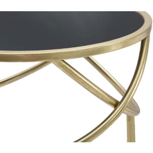 Mauro Ferretti tavolino Ring Ø 40x80 cm oro nero
