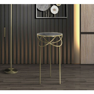 Mauro Ferretti tavolino Ring Ø 40x80 cm oro nero