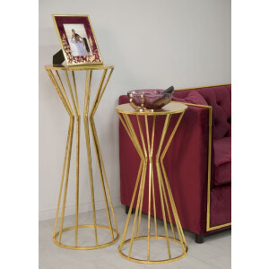 Mauro Ferretti tavolino Stick Glam Ø 38x100 cm oro