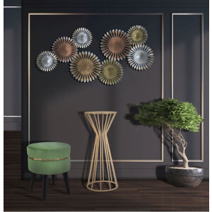 Mauro Ferretti tavolino Stick Glam Ø 38x100 cm oro