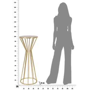 Mauro Ferretti tavolino Stick Glam Ø 38x100 cm oro