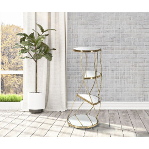 Mauro Ferretti tavolino Twisty Ø 38x86 cm oro