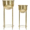 Mauro Ferretti set di 2 portafiori Ø 27x62 e 21,5x52 cm oro