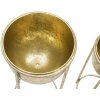 Mauro Ferretti set di 2 portafiori Ø 27x62 e 21,5x52 cm oro