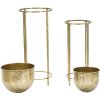 Mauro Ferretti set di 2 portafiori Ø 27x62 e 21,5x52 cm oro