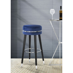 Mauro Ferretti sgabello da bar Paris Ø 35x74 cm blu nero
