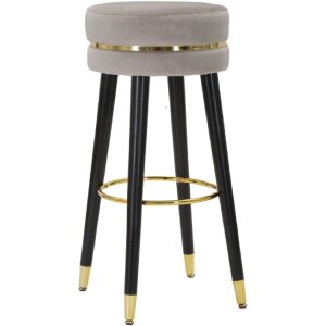 Mauro Ferretti sgabello da bar Paris Ø 35x74 cm grigio nero oro