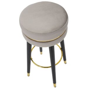 Mauro Ferretti sgabello da bar Paris Ø 35x74 cm grigio nero oro