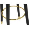 Mauro Ferretti sgabello da bar Paris Ø 35x74 cm grigio nero oro