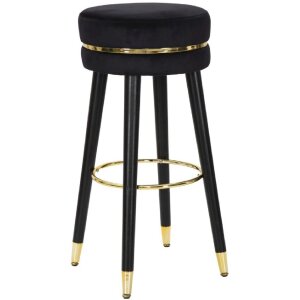 Mauro Ferretti sgabello da bar Paris Ø 35x74 cm nero oro