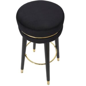 Mauro Ferretti sgabello da bar Paris Ø 35x74 cm nero oro