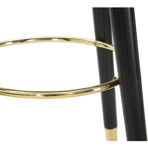 Mauro Ferretti sgabello da bar Paris Ø 35x74 cm nero oro
