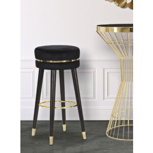 Mauro Ferretti sgabello da bar Paris Ø 35x74 cm nero oro