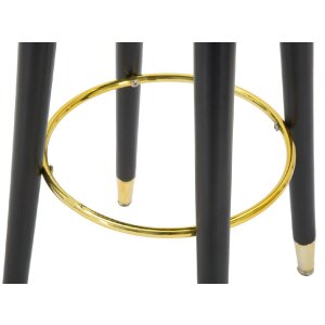 Mauro Ferretti sgabello Paris Ø 35x74 cm nero oro petrolio