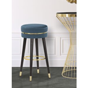 Mauro Ferretti sgabello Paris Ø 35x74 cm nero oro petrolio