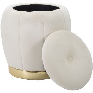 Mauro Ferretti sgabello Paris Ø 43x43 cm crema oro