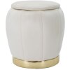 Mauro Ferretti sgabello Paris Ø 43x43 cm crema oro