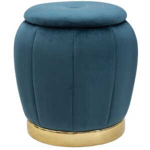 Mauro Ferretti sgabello Paris Ø 43x43 cm oro petrolio