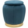 Mauro Ferretti sgabello Paris Ø 43x43 cm oro petrolio