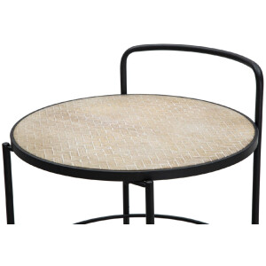 Mauro Ferretti carrello di servizio Arex Ø 40x41,5x82 cm nero marrone