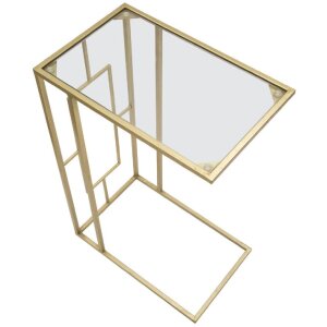 Tavolo da divano Mauro Ferretti 40,5x25,5x60 cm oro
