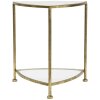 Mauro Ferretti tavolino 2 ripiani 45x45x50 cm oro
