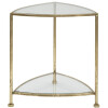 Mauro Ferretti tavolino 2 ripiani 45x45x50 cm oro