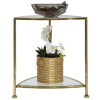 Mauro Ferretti tavolino 2 ripiani 45x45x50 cm oro